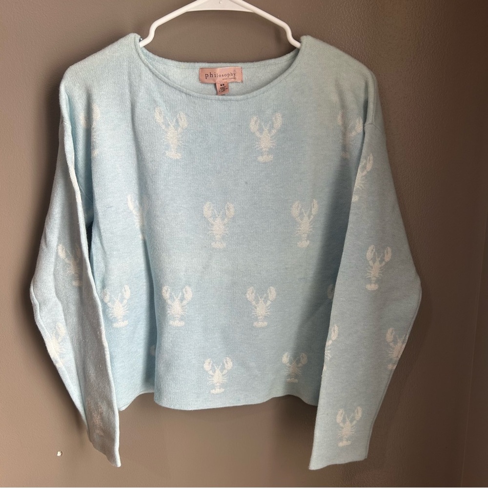 Philosophy Light Blue Lobster Sweater - Picture 2 of 7